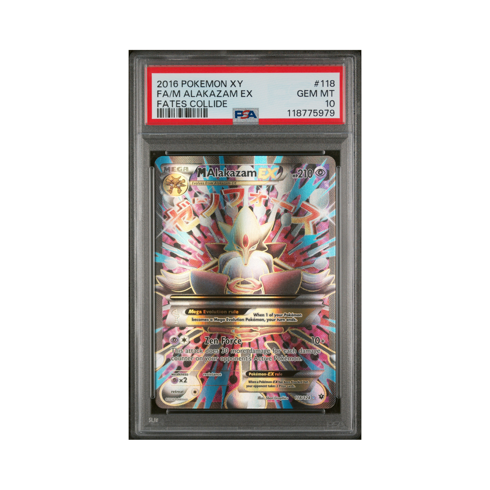 2016-pokemon-xy-fates-collide-m-alakazam-ex-118-psa-10-1_feccea57-e319-4de8-8e01-c390804f4121 2016 Pokemon XY Fates Collide M Alakazam EX #118 PSA 10 - Image 1