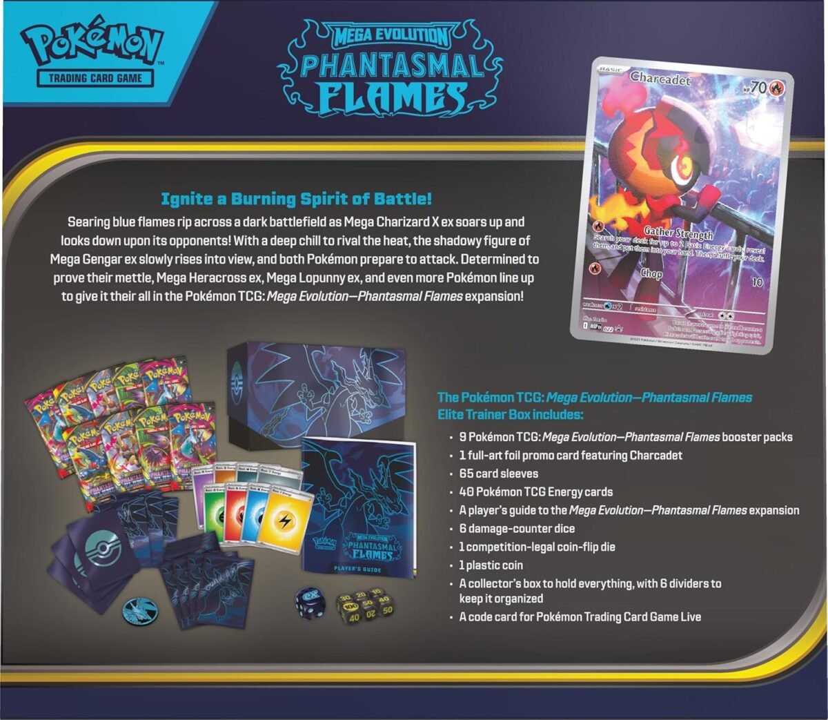 Pokemon: Mega Evolution Phantasmal Flames Elite Trainer Box (ME02) - Image 2