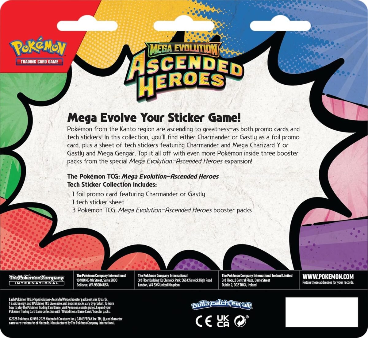 Pokémon TCG: Mega Evolution Ascended Heroes Tech Sticker Collection - Gastly - Image 4