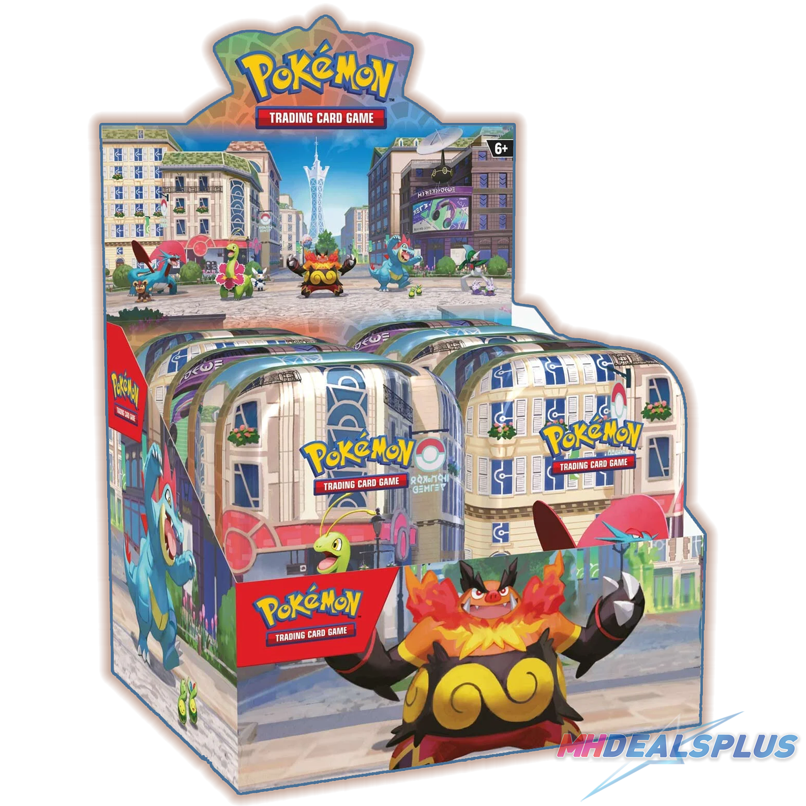ME04_LCMTC_display Pokemon Lumiose City Mini Tin Collection Display - Image 1