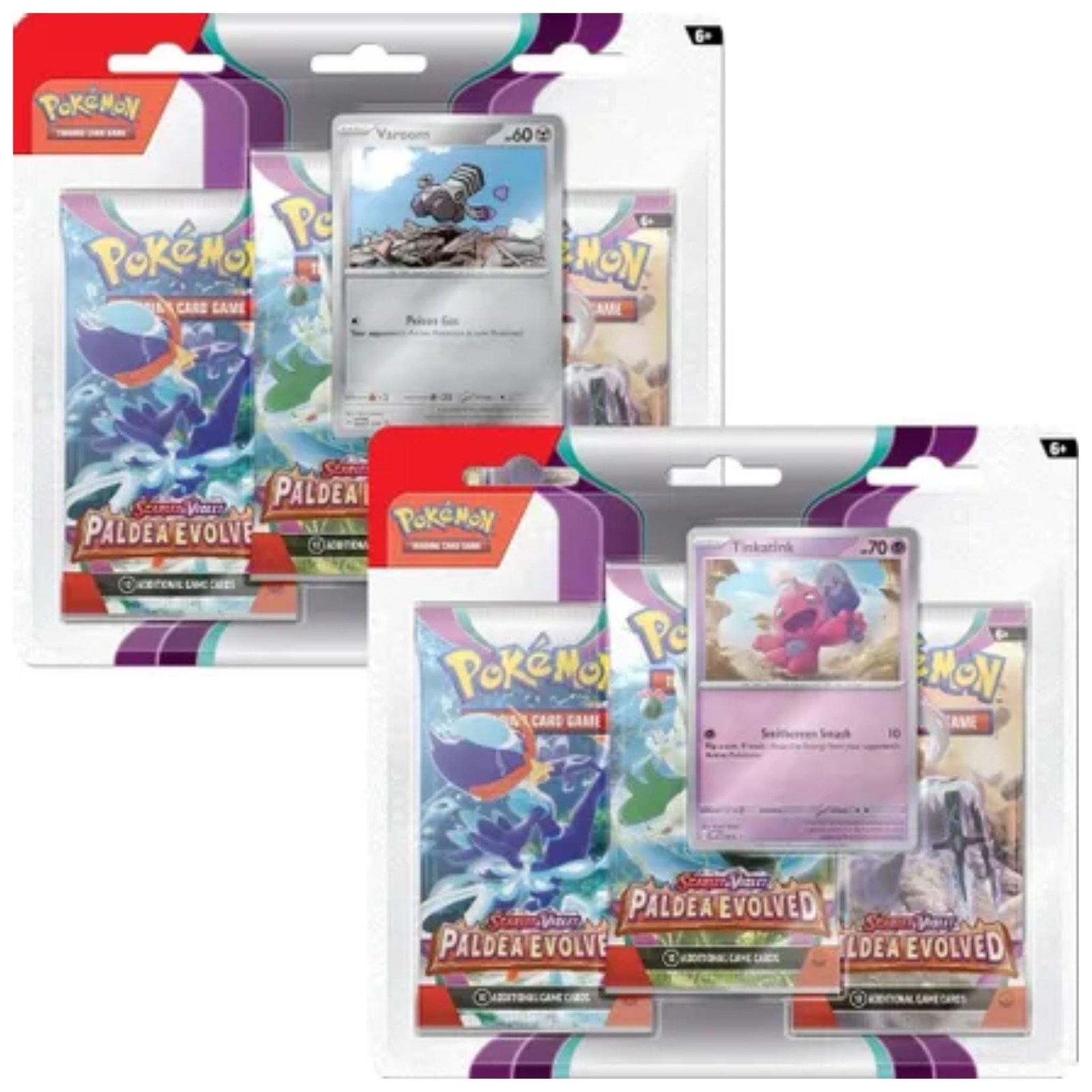 NewProductImage_22 Pokemon Scarlet & Violet Paldea Evolved 3 Pack Booster Blister - Image 1