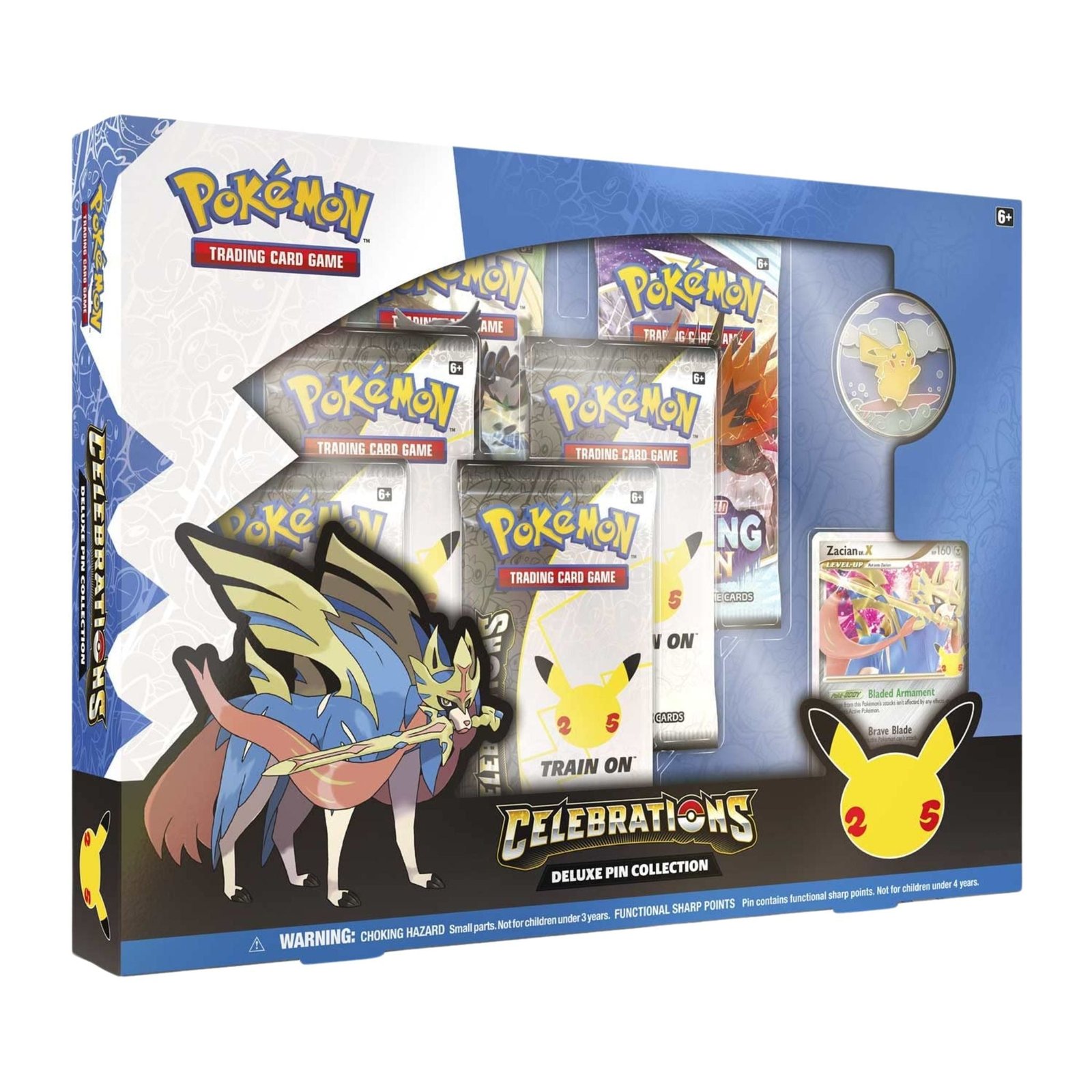 PokemonCelebrationsZacianDeluxePinCollection Pokemon Celebrations Zacian Deluxe Pin Collection - Image 1