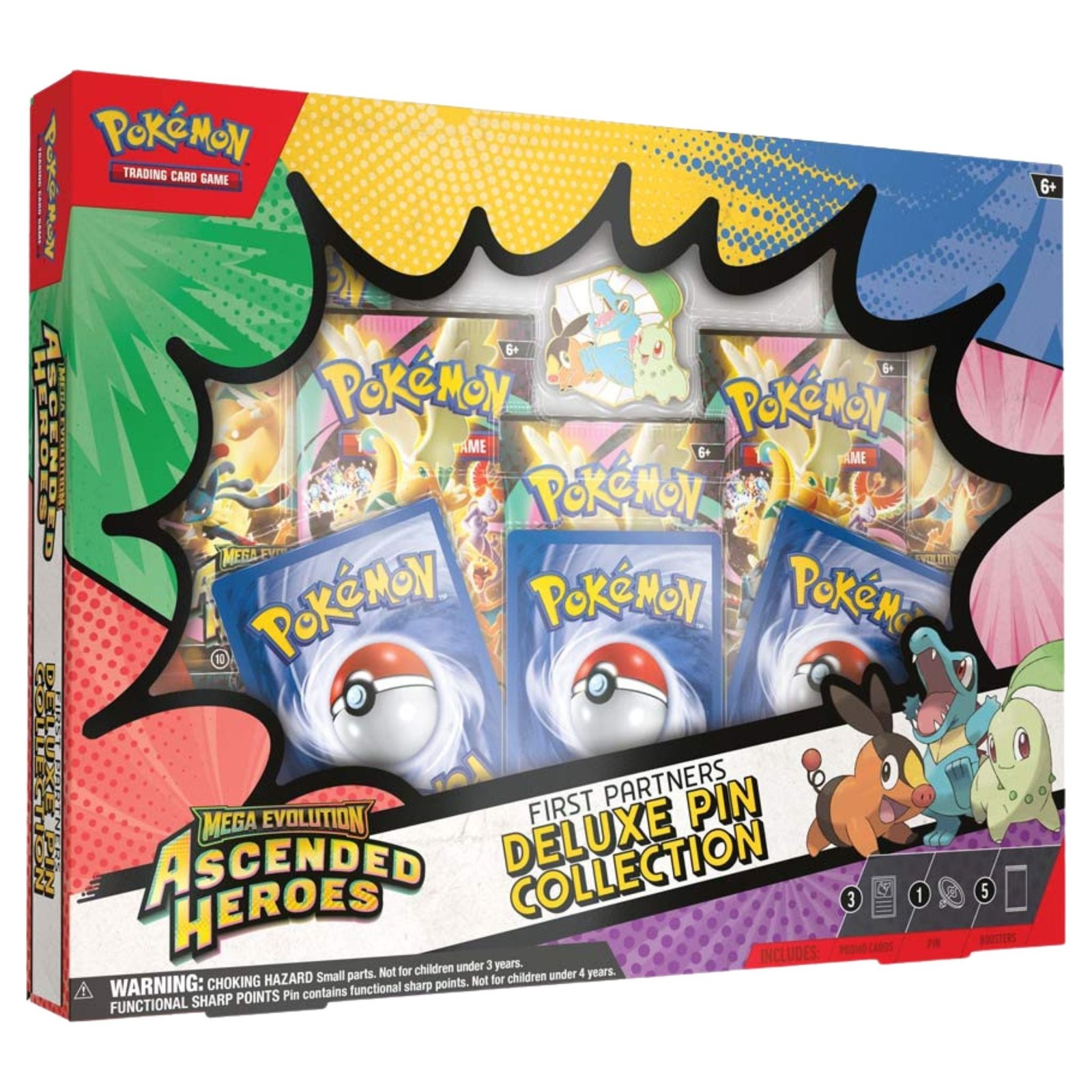 PokemonMegaEvolutionAscendedHeroesFirstPartnersDeluxePinCollection Pokemon Mega Evolution Ascended Heroes First Partners Deluxe Pin Collection - Image 1
