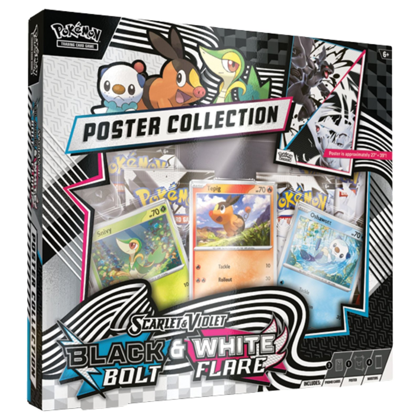 PokemonScarlet_VioletBoltWhiteUnovaPosterCollection Pokemon Scarlet & Violet Black Bolt/White Flare Unova Poster Collection - Image 1