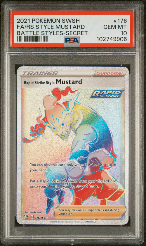 e5c17709-f77f-45bd-86cb-eee269283cda PSA 10 FA/RS STYLE MUSTARD BATTLE STYLES-SECRET - Image 1