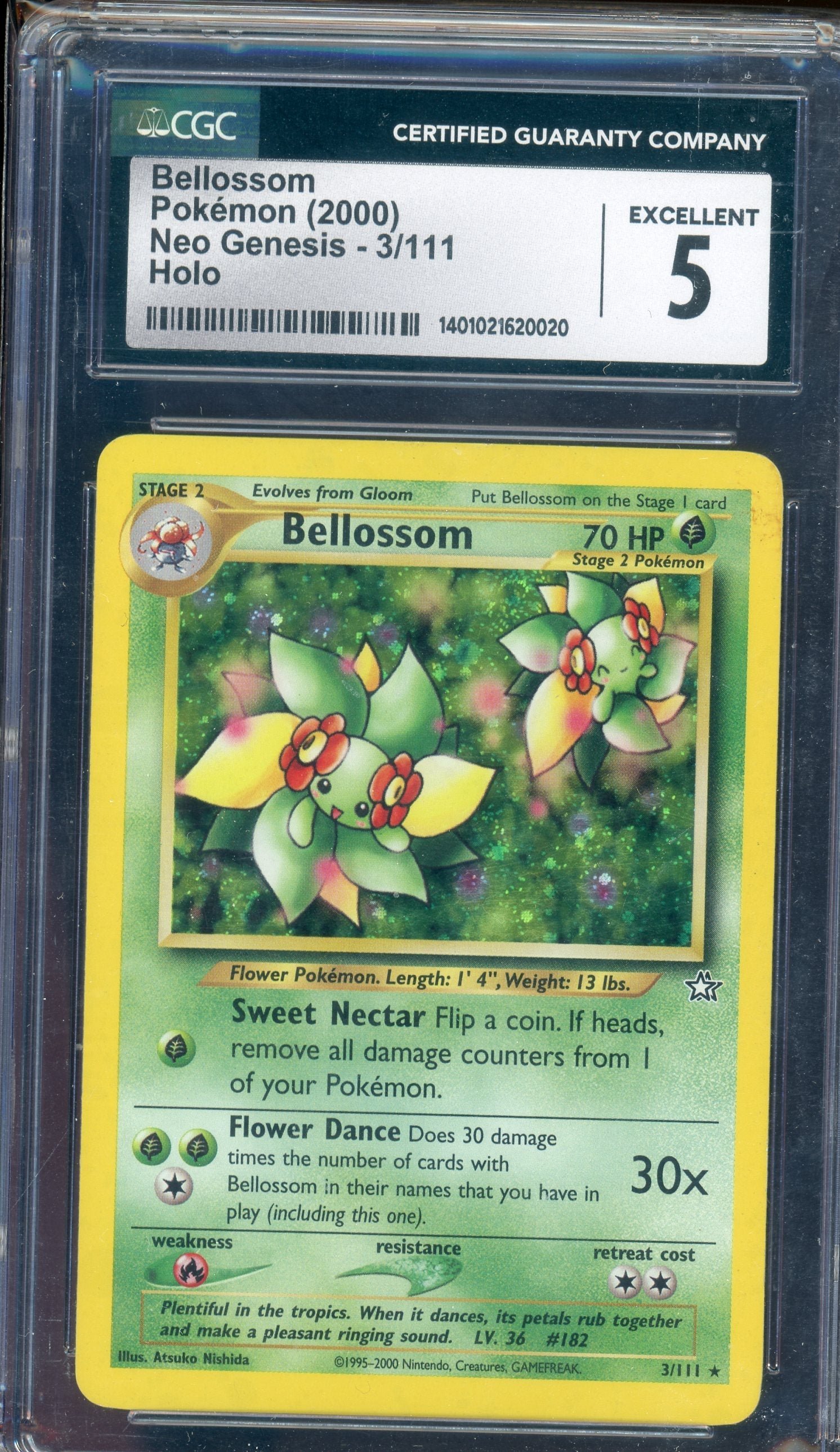 img086 CGC 5 BELLOSOM HOLO NEO GENESIS - Image 1
