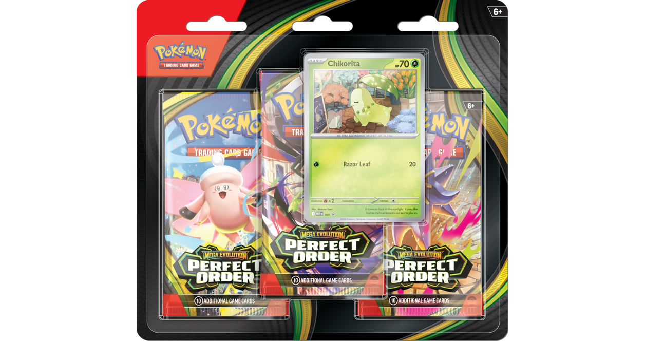 pokemon-mega-evolution-perfect-order-3-pack-blister-columbia-sports-cards-3165076 Pokemon Mega Evolution Perfect Order 3-Pack Blister | Columbia Sports Cards - Image 1